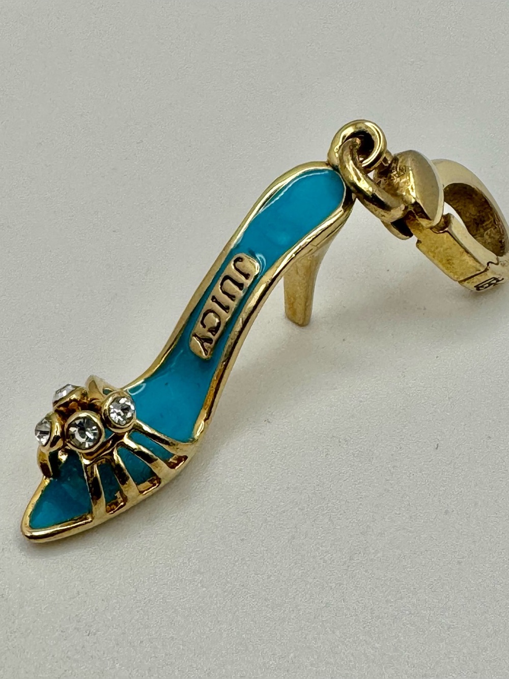 Juicy Couture Gold-Tone High Heel Charm with Turquoise Enamel - Picture 2 of 7